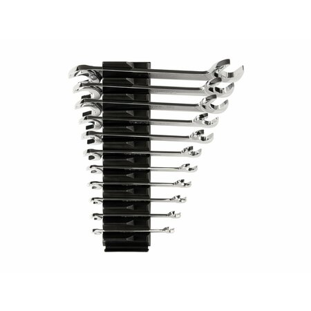 TEKTON Angle Head Open End Wrench Set w/Modular Slotted Organizer, 11-Piece 1/4 - 3/4 in. WAE95101